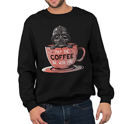 T-Nerds - May The Coffee be with You - Herren Pullover L - schwarz von T-Nerds