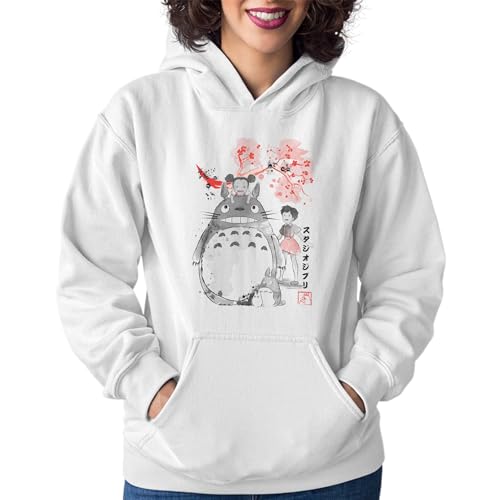 T-Nerds - My Neighbor Sumi-e - Damen Hoodie M - weiß von T-Nerds