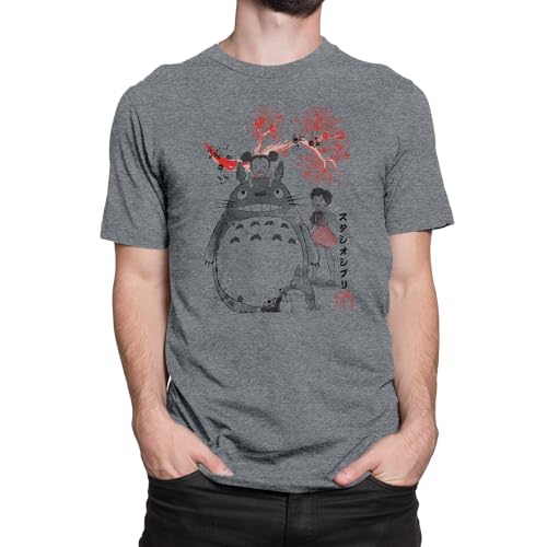 T-Nerds - My Neighbor Sumi-e - Herren T-Shirt XL - Heather grau von T-Nerds