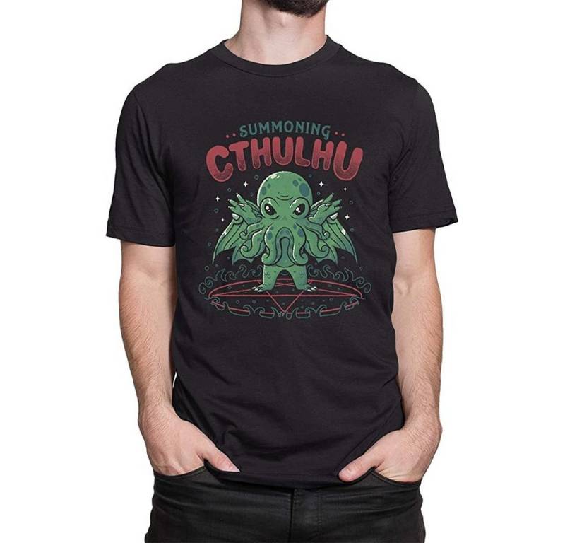 T-Nerds Print-Shirt Summoning Cthulhu - Herren T-Shirt Print von T-Nerds