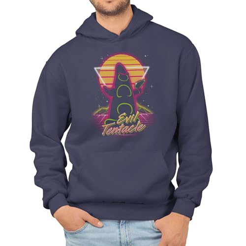 T-Nerds - Retro Evil Tentacle - Herren Hoodie 5XL - Navy von T-Nerds