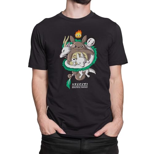 T-Nerds - Studio Totoro - Herren T-Shirt 4XL - schwarz von T-Nerds