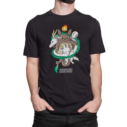 T-Nerds - Studio Totoro - Herren T-Shirt 5XL - schwarz von T-Nerds