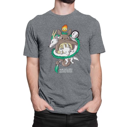 T-Nerds - Studio Totoro - Herren T-Shirt XXL - Heather grau von T-Nerds