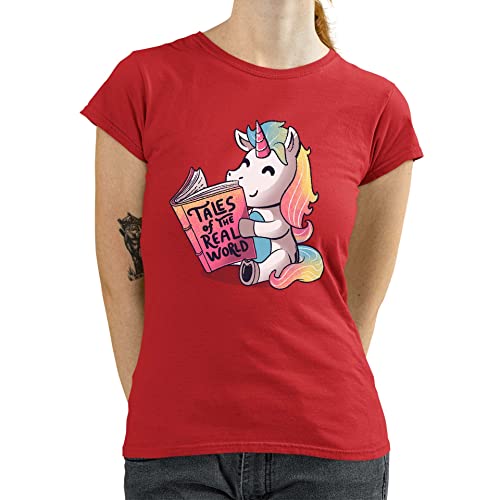 T-Nerds - Tales of The Real World - Damen T-Shirt 3XL - rot von T-Nerds