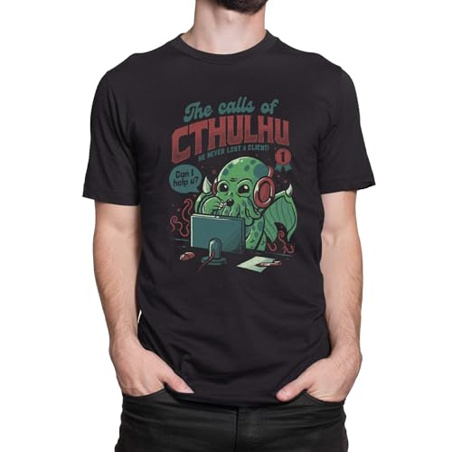 T-Nerds - The Calls of Cthulhu - Herren T-Shirt 5XL - schwarz von T-Nerds
