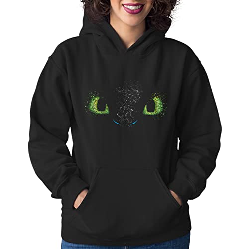 T-Nerds - The Eyes of The Dragon - Damen Hoodie L - schwarz von T-Nerds