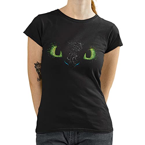 T-Nerds - The Eyes of The Dragon - Damen T-Shirt M - schwarz von T-Nerds