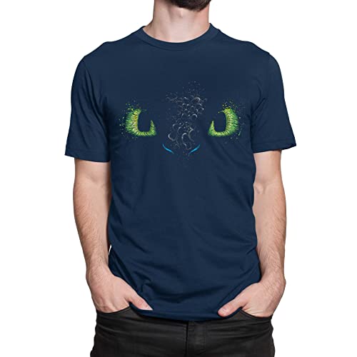 T-Nerds - The Eyes of The Dragon - Herren T-Shirt 4XL - Navy von T-Nerds