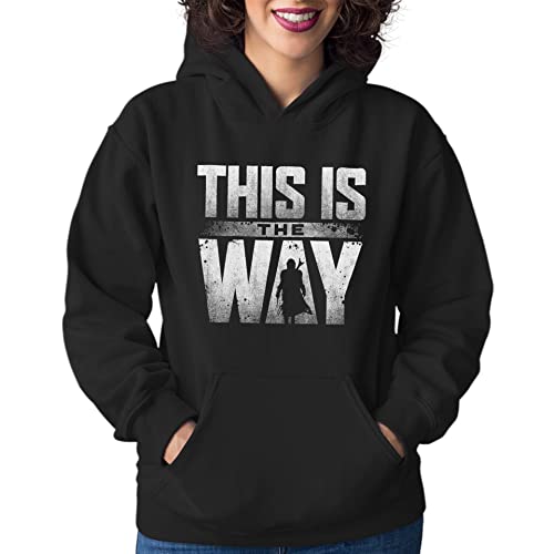 T-Nerds - This is The Way - Damen Hoodie M - schwarz von T-Nerds