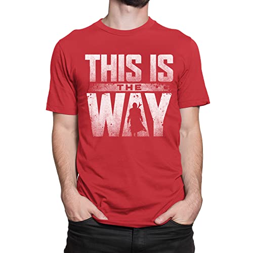 T-Nerds - This is The Way - Herren T-Shirt XL - rot von T-Nerds
