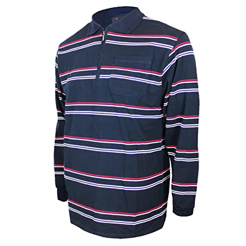 T P New Fashion Herren Sweatshirt Wärmehaltend Mit Kontrastfarbenen Stehkragen Perfekt für den Herbst und Winter (Rot-Weiß, Größe XXL) von T P New Fashion