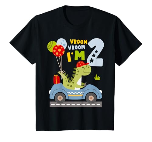 Kinder I'm 2 Car 2nd Birthday Boy Car 2 Year Old Birthday Dinosaurier T-Shirt Kinder I'm 2 Car 2nd Birthday Boy Car 2 Year Old Birthday Dinosaurier T-Shirt von T-Rex 2 2nd Birthday Dino Car Toddler Boy Outfit