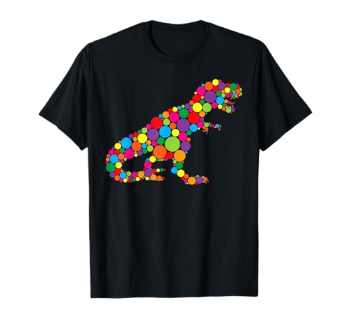 Niedlicher T Rex Dinosaurier Polka Dot Art Student Dot Day Jungen Kinder T-Shirt Niedlicher T Rex Dinosaurier Polka Dot Art Student Dot Day Jungen Kinder T-Shirt von T Rex Dinosaur Lovers Fans Happy Dot Day Boys