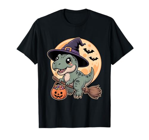 T-Rex Hexenhut Kürbis Halloween Kostüm Herren Damen Kinder T-Shirt von T-Rex Lover Dino Halloween Party Wear