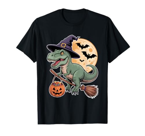 T-Rex Hexenhut Kürbis Halloween Kostüm Herren Damen Kinder T-Shirt von T-Rex Lover Dino Halloween Party Wear