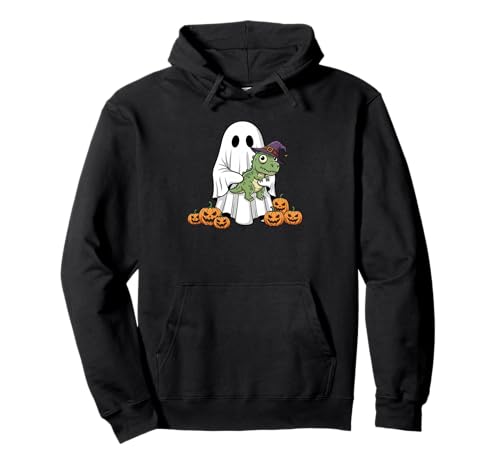 Lustiger Ghost T Rex Kürbis Halloween Kinder Herren Damen Pullover Hoodie von T Rex Lovers Cute Halloween Outfits for Boy Girl