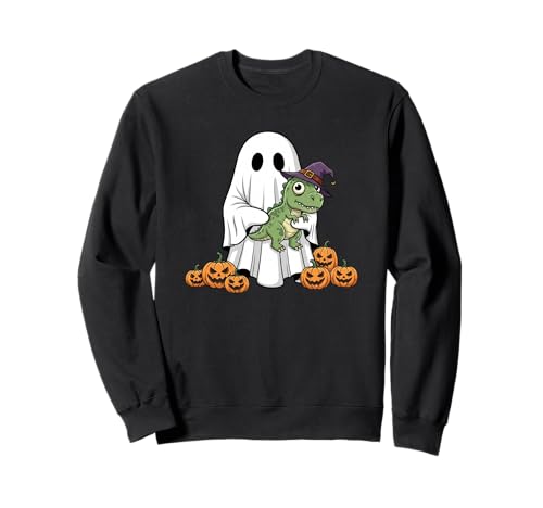 Lustiger Ghost T Rex Kürbis Halloween Kinder Herren Damen Sweatshirt Lustiger Ghost T Rex Kürbis Halloween Kinder Herren Damen Sweatshirt von T Rex Lovers Cute Halloween Outfits for Boy Girl