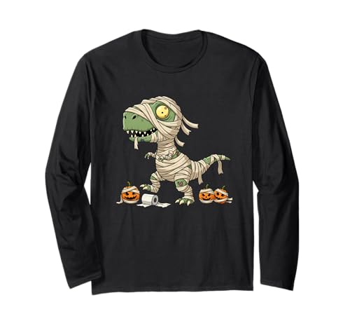 Lustiger T-Rex-Mumien-Kürbis für Halloween, Kinder, Herren und Damen Langarmshirt Lustiger T-Rex-Mumien-Kürbis für Halloween, Kinder, Herren und Damen Langarmshirt von T Rex Lovers Dinosaur Halloween Pumpkin Outfits