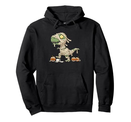 Lustiger T-Rex-Mumien-Kürbis für Halloween, Kinder, Herren und Damen Pullover Hoodie von T Rex Lovers Dinosaur Halloween Pumpkin Outfits