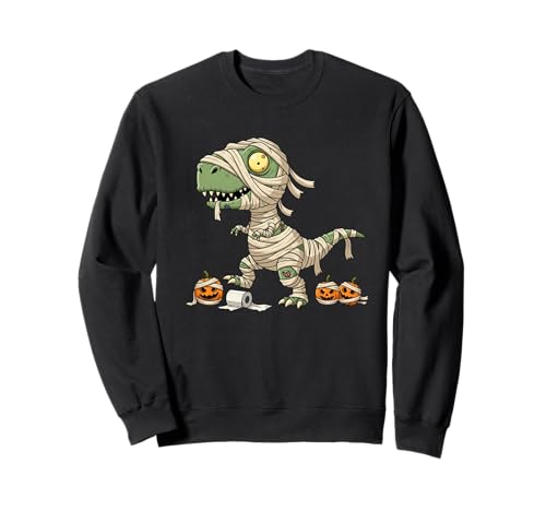 Lustiger T-Rex-Mumien-Kürbis für Halloween, Kinder, Herren und Damen Sweatshirt von T Rex Lovers Dinosaur Halloween Pumpkin Outfits