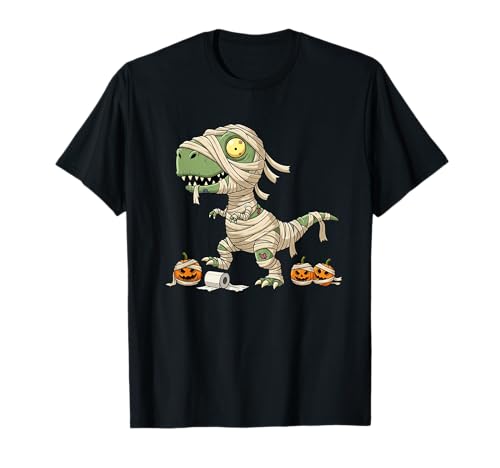 Lustiger T-Rex-Mumien-Kürbis für Halloween, Kinder, Herren und Damen T-Shirt von T Rex Lovers Dinosaur Halloween Pumpkin Outfits
