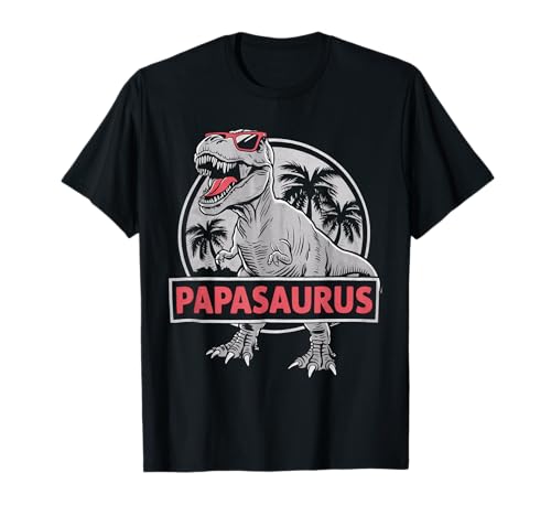 Herren Lustiges Papasaurus Design Coole Dino-Väter T-Shirt von T-Rex Papasaurus Vatertag Dino Vater