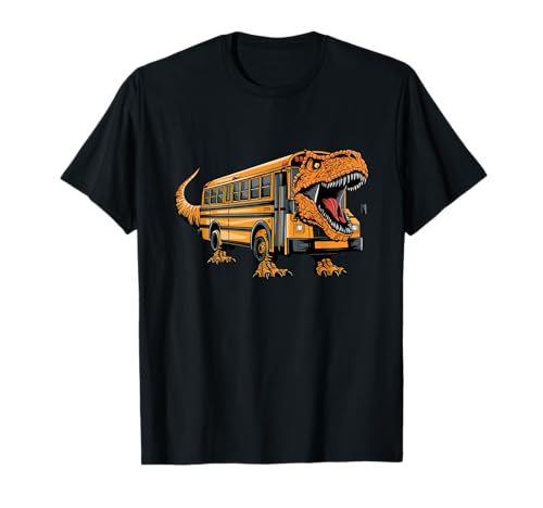 T Rex Schulbus Dinosaurier Lustig Zurück zur Schule Kinder Jungen T-Shirt T Rex Schulbus Dinosaurier Lustig Zurück zur Schule Kinder Jungen T-Shirt von T Rex School Bus First Day Of School Outfits