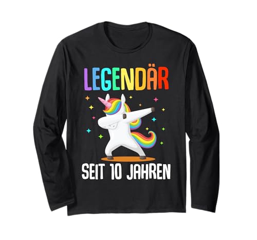 10. Geburtstag Junge Mädchen 10 Jahre 2015 Lustig Geschenk Langarmshirt von T-Shirt 10. Geburtstag Junge Mädchen 10 Jahre Deko
