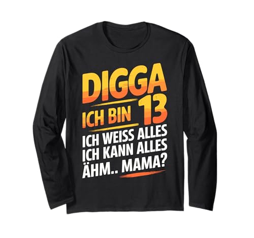 13. Geburtstag Junge Mädchen 13 Jahre 2012 Lustig Geschenk Langarmshirt von T Shirt 13. Geburtstag Junge Mädchen 13 Jahre Deko