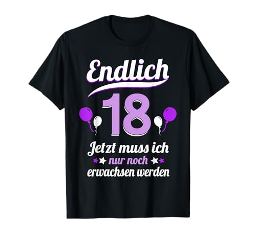18. Geburtstag Junge Mädchen 18 Jahre 2007 Lustig Geschenk T-Shirt von T-Shirt 18. Geburtstag Junge Mädchen 18 Jahre Deko