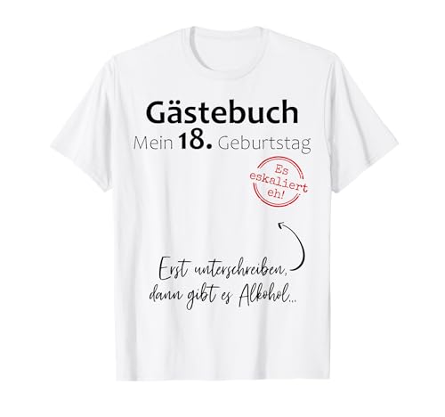 18. Geburtstag Junge Mädchen 18 Jahre 2007 Lustig Geschenk T-Shirt von T-Shirt 18. Geburtstag Junge Mädchen 18 Jahre Deko