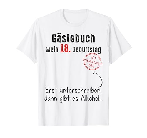 18. Geburtstag Junge Mädchen 18 Jahre 2007 Lustig Geschenk T-Shirt von T-Shirt 18. Geburtstag Junge Mädchen 18 Jahre Deko