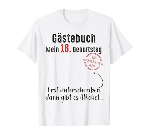 18. Geburtstag Junge Mädchen 18 Jahre 2007 Lustig Geschenk T-Shirt von T-Shirt 18. Geburtstag Junge Mädchen 18 Jahre Deko