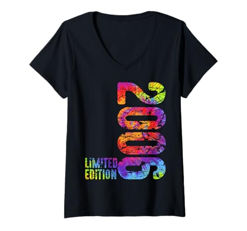 Damen 19. Geburtstag Junge Mädchen 19 Jahre 2006 Lustig Geschenk T-Shirt mit V-Ausschnitt von T-Shirt 19. Geburtstag Herren Damen 19 Jahre Deko
