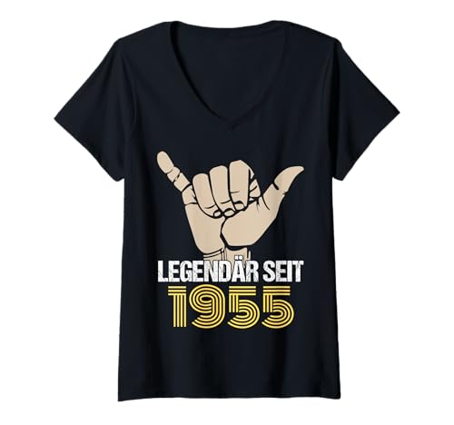 Damen 70. Geburtstag Mann Frau 70 Jahre 1955 Deko Lustig Geschenk T-Shirt mit V-Ausschnitt Damen 70. Geburtstag Mann Frau 70 Jahre 1955 Deko Lustig Geschenk T-Shirt mit V-Ausschnitt von T Shirt 70. Geburtstag Mann Herren 70 Jahre Deko