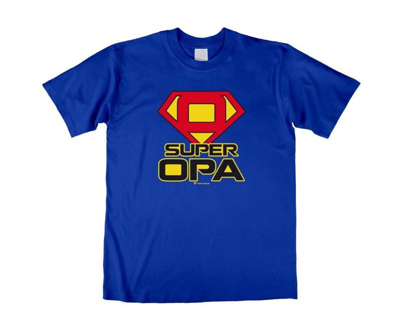 T-Shirt Total T-Shirt Blaues Super Opa Shirt T-Shirt Total T-Shirt Blaues Super Opa Shirt von T-Shirt Total