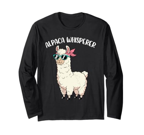 Alpakas Frauen ALPACA WHISPERER Lustiges Alpakas Langarmshirt Alpakas Frauen ALPACA WHISPERER Lustiges Alpakas Langarmshirt von T-Shirt mit Alpaka Motiv Lustig Alpaka Fanartikel