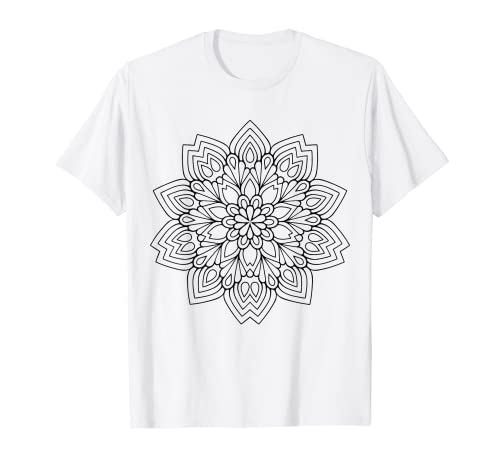 Mandala zum bemalen & ausmalen für Kinder T-Shirt von T-Shirt zum bemalen für Kinder Motiv & ausmalen