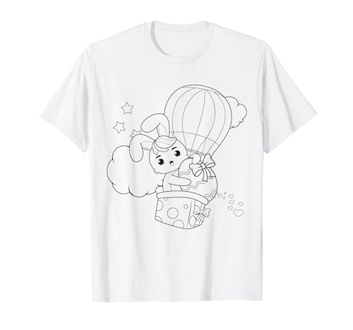 Osterei Ostern Osterhase Ballon zum ausmalen für Kinder T-Shirt von T-Shirt zum bemalen für Kinder Motiv & ausmalen