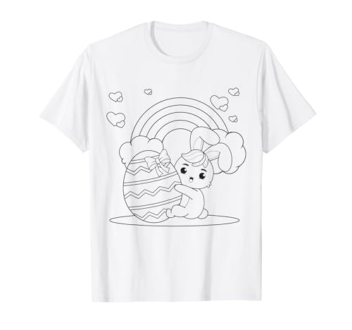 Osterei Ostern Osterhase zum bemalen & ausmalen für Kinder T-Shirt von T-Shirt zum bemalen für Kinder Motiv & ausmalen