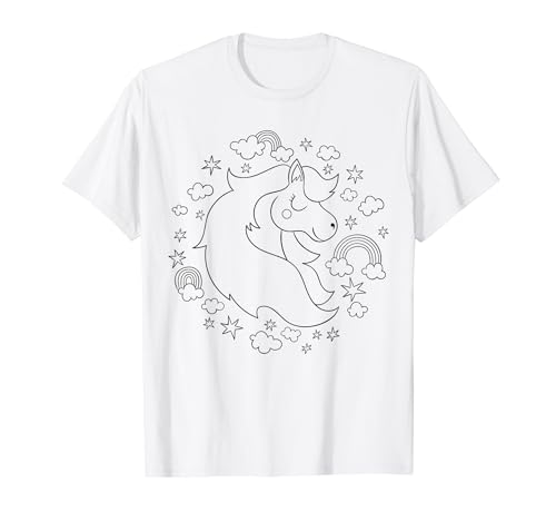 Pferd Mandala zum bemalen & ausmalen für Kinder T-Shirt von T-Shirt zum bemalen für Kinder Motiv & ausmalen