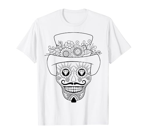 Tag der Toten zum bemalen & ausmalen für Kinder Deko T-Shirt von T-Shirt zum bemalen für Kinder Motiv & ausmalen