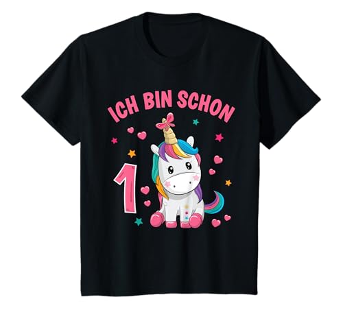 1 Jahr alt 1 Geburtstag Mädchen Einhorn Geschenke T-Shirt von T-Shirtfans