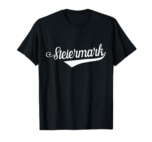 Steiermark Retro Baseball Schrift Herren & Damen T-Shirt von T-Shirts Steiermark
