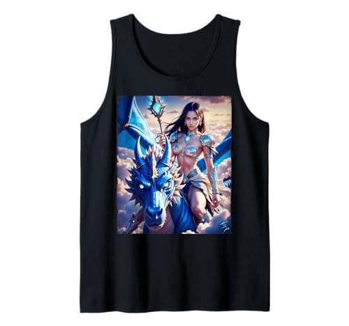 T-Shirt mit Mädchen drauf Sexy Zauberin reitet einen Drachen Tank Top von T-Shirts with girls on it by NSPART