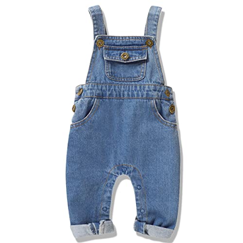 T TALENTBABY Baby Kleidung MäDchen Junge Overall Winter 0-3 Monate, Latzhose Babykleidung Anzug Set, Unisex Jean Strampler, Halloween Geschenk Jumpsuit Winterkleidung von T TALENTBABY