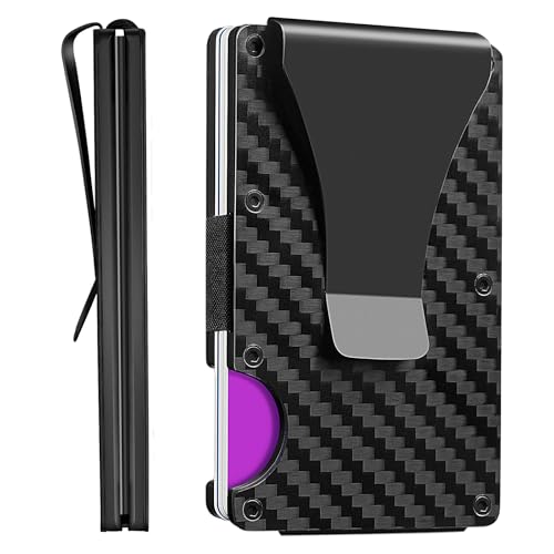 T-carbon Kohlefaser Cards hold Kartenetui mit RFID-Schutz Minimalistische Kartenetui mit Geldklammer - Schwarz T-carbon Kohlefaser Cards hold Kartenetui mit RFID-Schutz Minimalistische Kartenetui mit Geldklammer - Schwarz von T-carbon