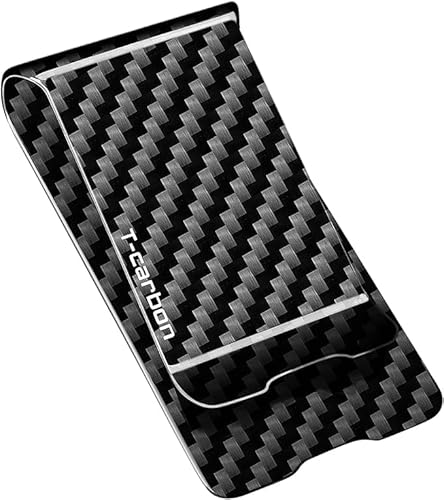 T-carbon Geldklammer, Schwarz , 38 MM-Glossy, Klassisch von T-carbon