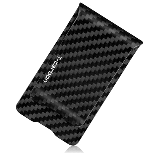 T-carbon Kohlefaser Mattes Geldklammer angenehm zu berühren Geldklammer für Männer Geldklammer für geldscheine Money Clip Schwarz von T-carbon